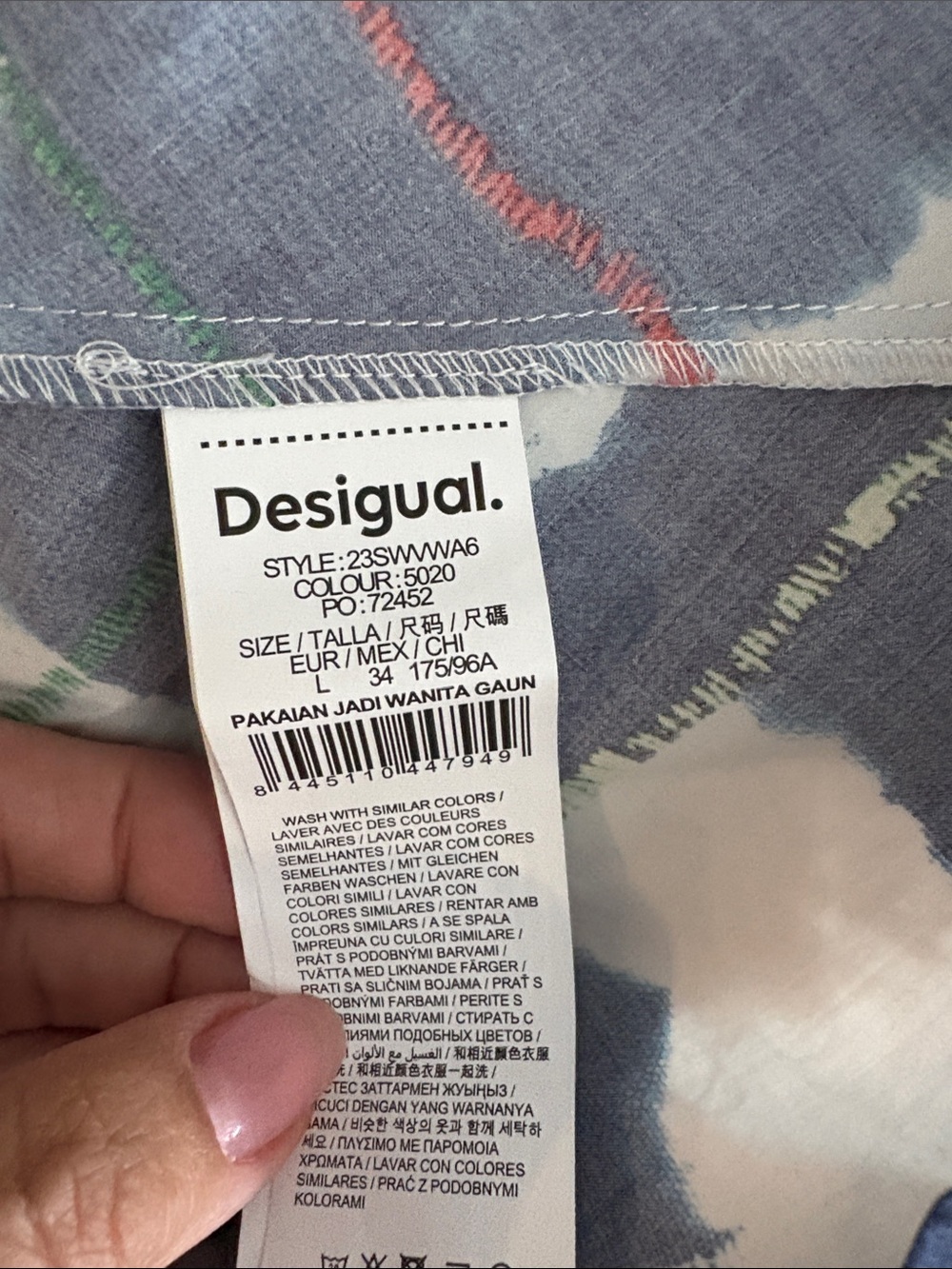 Desigual Navy and White Backless Halter Dress fits like a medium or even small - Picture 8 of 8